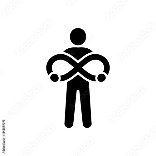 Man Holding Infinity Symbol Icon