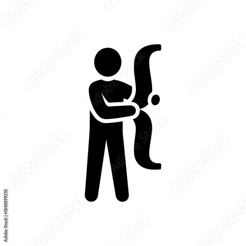 Man Holding Braces Symbol Icon