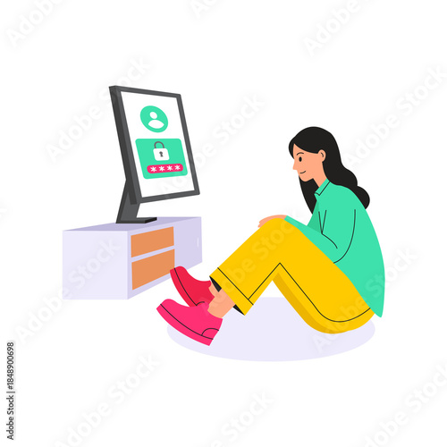 Login TV PNG image on Transparent Background.