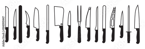 kitchen icon vector set knive illustration sign collection