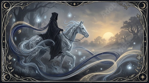 Tarot Magic Death Card Symbolizing Transformation And Endings Beginning