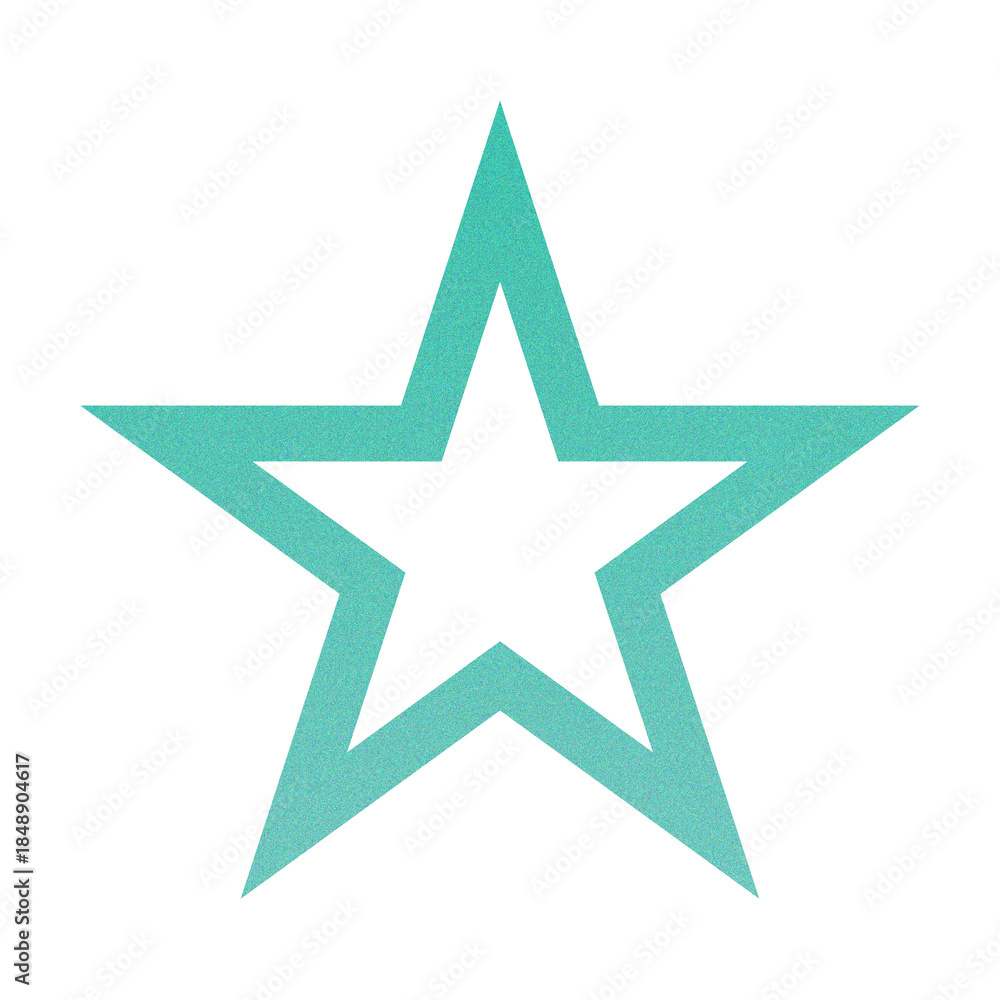 Obraz premium Abstract Grainy Gradient Star PNG. Single Five Pointed Star Icon with Retro Noise Texture. Trending Y2K Aesthetic Design Element for UI/Web Graphic