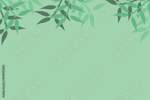 Muted leaf canopy vector — soft mint abstract botanical decorative digital background (for decorative digital use only)
