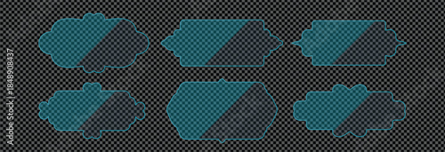 abstract blue glass web blank background 