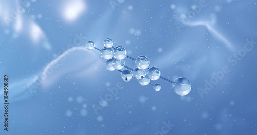 Wallpaper Mural Mercaptopurine rotating molecular structure, 3d model of antineoplastic agents
 Torontodigital.ca