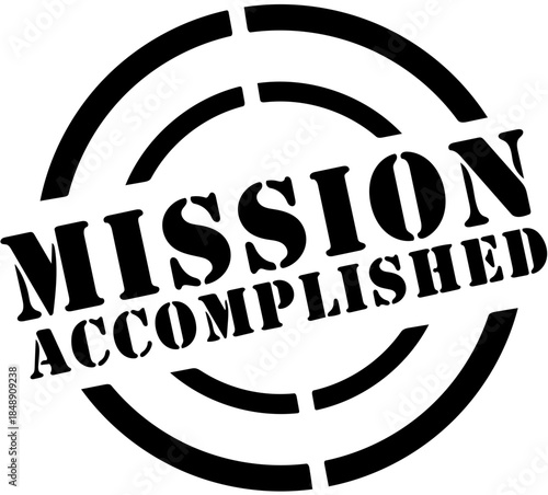 Mission Accomplished Stamp Graphic A Symbol of Achievement and Success