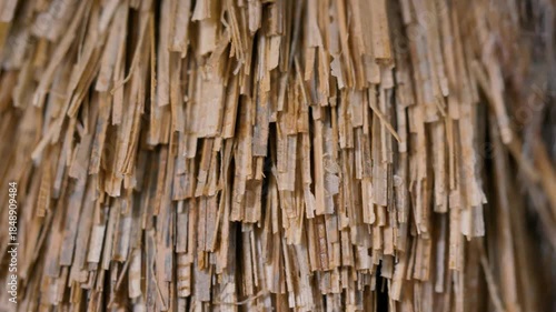 Superimposed layers of thin wooden strips