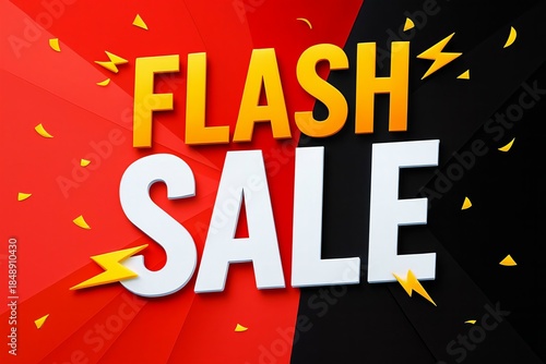 Wallpaper Mural Flash sale banner with red and black background Torontodigital.ca