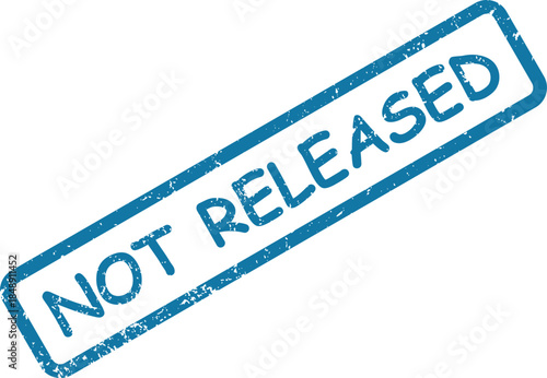 Rectangular blue rubber stamp with the distressed text NOTICE REQUIRED displayed diagonally