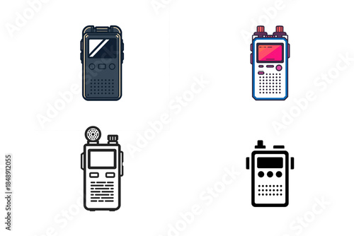 Modern electronic musical instruments. illustrated. as bold vector SVG icons. Includes synthesizers, MIDI controllers, DJ tools, and digital music production devices