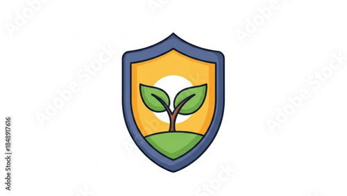 Nature's Guardian Shield: A visual representation of environmental protection, featuring a shield protecting a seedling, symbolizing nature's resilience and safeguarding our planet.