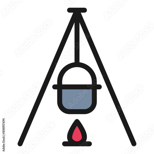 cooking tripod icon