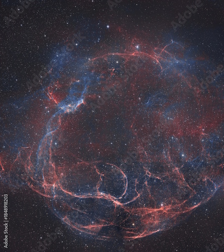 Quadro em tela A stunning nebula or galaxy, showcasing colorful cosmic clouds and deep space beauty