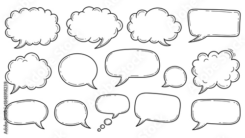 Collection of various speech bubbles