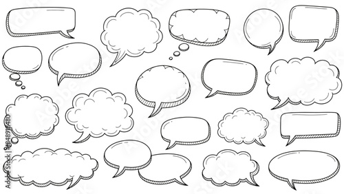 Collection of various speech bubbles