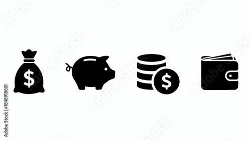 Various financial icons