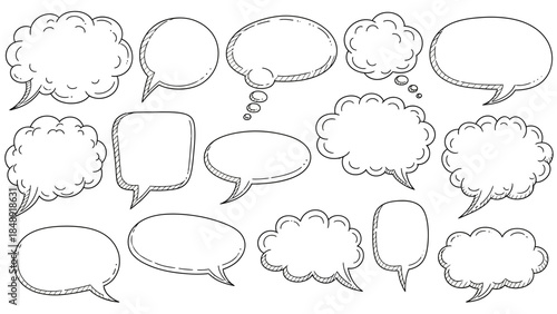 Collection of various speech bubbles