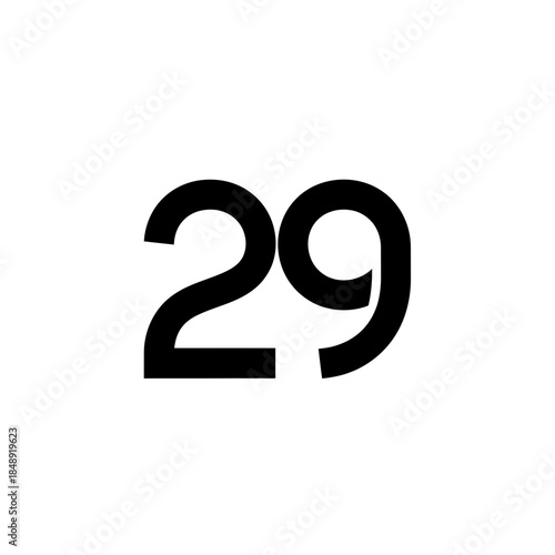 Circular segment number twenty nine silhouette vector illustration
