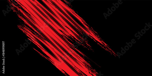 Background, contrast red and black color abstract template for business design. Technology style. You can use it for advertising, sports posters, templates, business presentations. Vector illustration