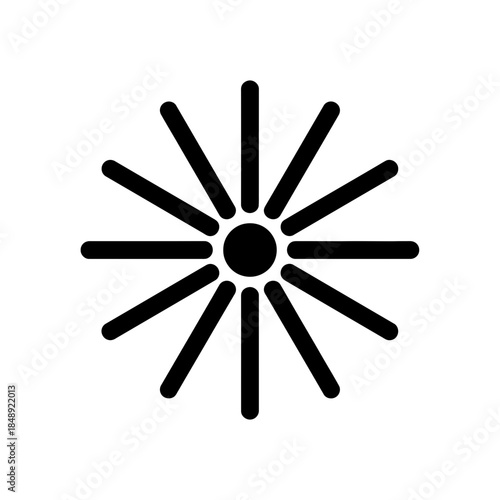 Radial time icon extended segment silhouette vector illustration