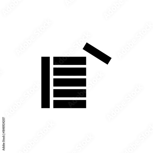 Calendar spine detached leap block silhouette vector illustration