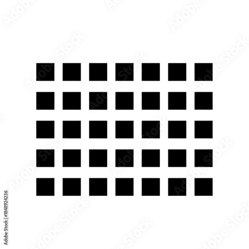 Calendar grid expanded spacing row silhouette vector illustration