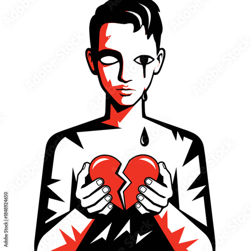 Visual Metaphor for Rejection and Relationship Failure