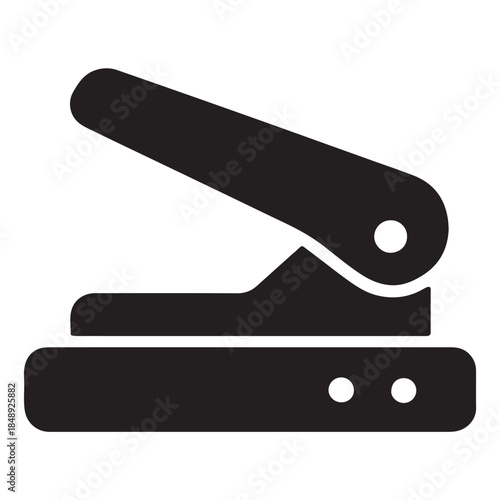 Hole Puncher Icon Vector silhouette