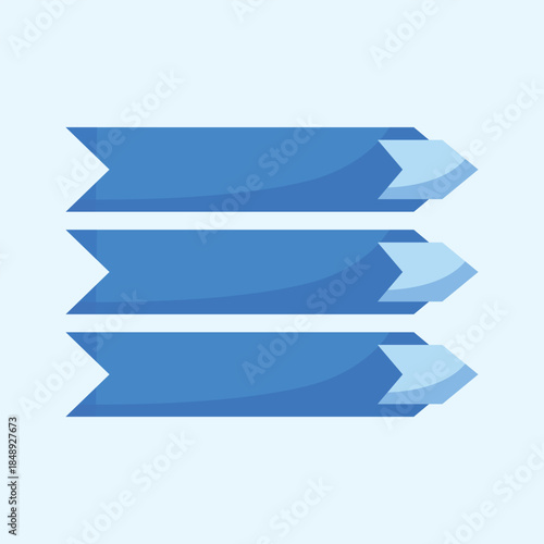 A clean blue step arrow infographic designed to present structured processes, workflows, or sequential information clearly.