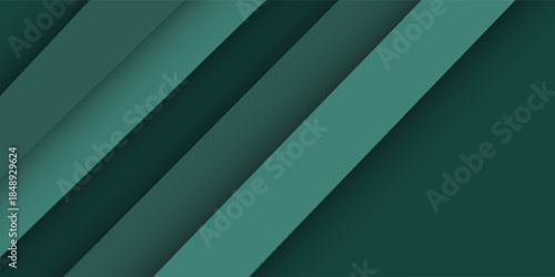 Abstract drawing. Elements of viridian colors are placed at an angle. Horizontal image. Banner for insertion into site.