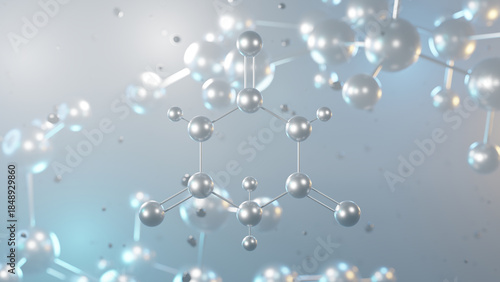 Tableau sur toile barbituric acid molecular structure, 3d model molecule, barbiturates structural