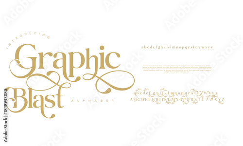Elegant luxury abstract digital technology logo font alphabet. Minimal modern urban fonts for logo, brand etc. Typography typeface uppercase lowercase and number. vector illustration