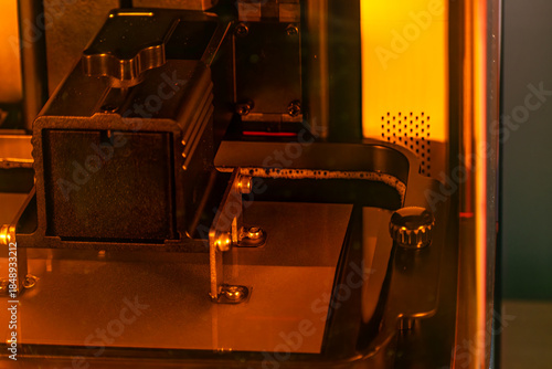 фотографія 3d resin printer in interior showroom