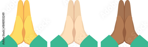 Folded Hands Welcome Symbol - Namaste and Prayer Gesture Diversity
