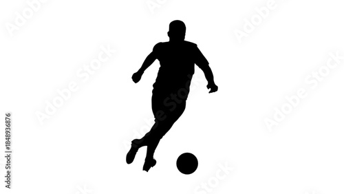 Vector football player silhouette