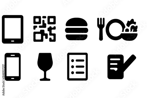 Finance and business line icon set. Banking, investment, and currency icons