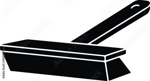 Vector cleaning brush tool silhouette illustration