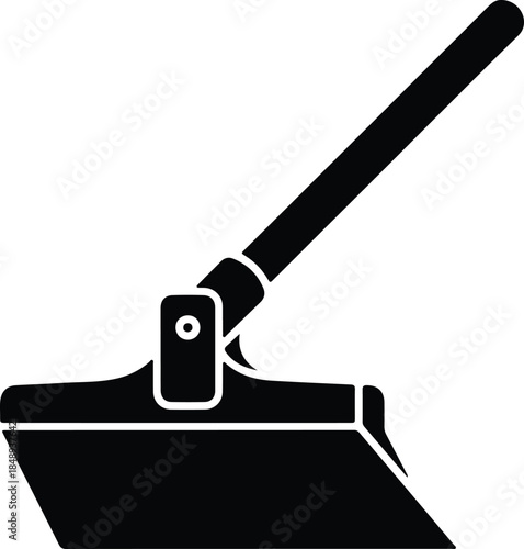 Vector hoe garden tool silhouette illustration
