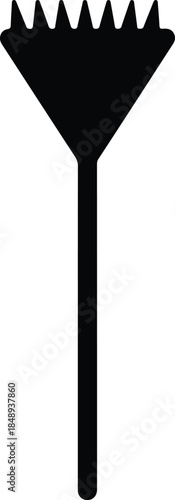 Vector rake silhouette for garden and lawn care illustration