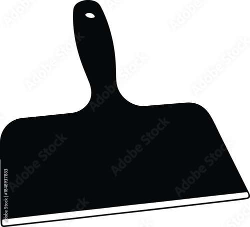 Vector putty knife tool silhouette illustration