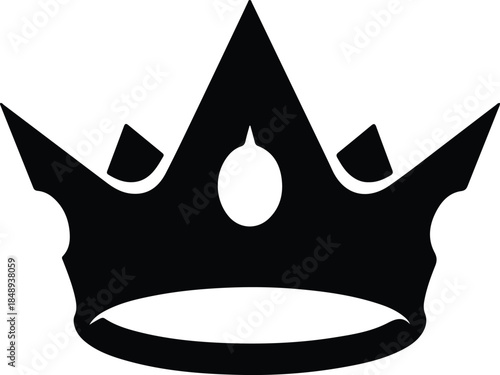 Vector royal crown symbol of power and success silhouette illustration