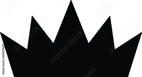 Vector simple black crown silhouette illustration