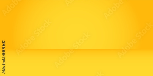 Art yellow background abstract with Gradient in empty room studio, Yellow empty room studio gradient used for background, yellow background studio abstract simple modern