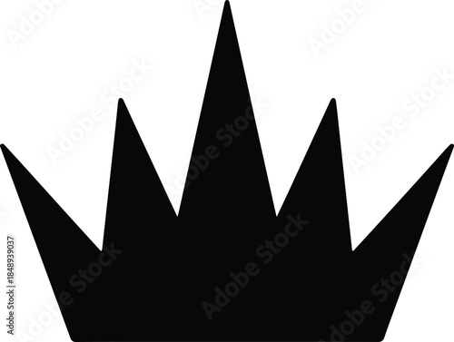 Vector simple crown silhouette illustration for royal symbol
