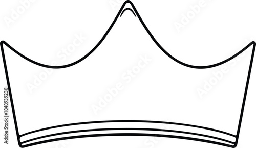 Vector simple crown symbol royalty icon silhouette Illustration