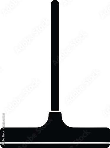 Vector squeegee cleaning tool simple icon silhouette Illustration