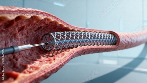 medical stent in artery
