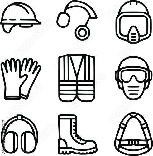 vector illustration of construction helmet