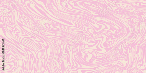 Pink candy pattern background. Abstract vector melted caramel texture. Strawberry cream swirls. Liquid mousse background. Psychedelic trippy raspberry ice cream.