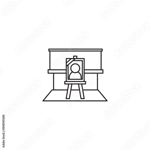 Funeral icon, death Symbol Outline icon Transparent background Editable Stroke